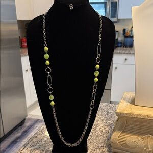 Paparazzi Neon Green and Silver Earrings